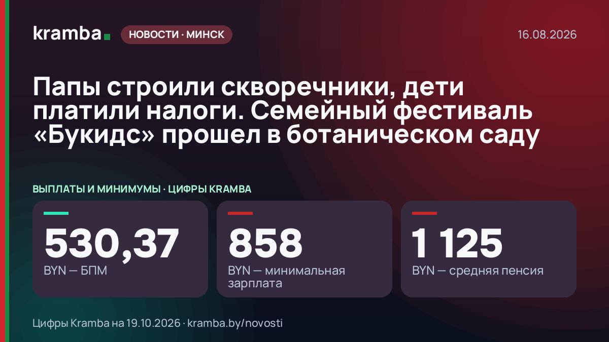 Инфографика Kramba: Папы строили скворечники, дети платили налоги. Семейный фестиваль «Букидс» прошел в…