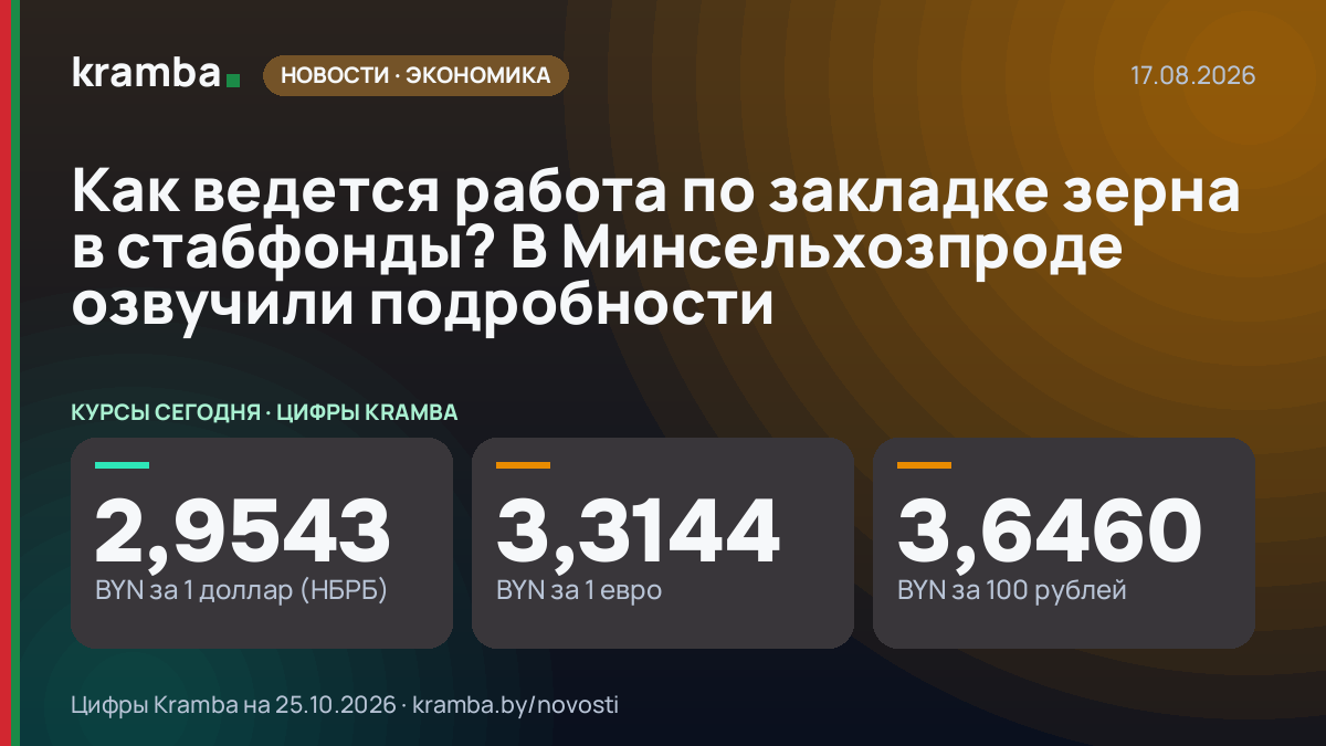 Инфографика Kramba: Как ведется работа по закладке зерна в стабфонды? В Минсельхозпроде озвучили подробности