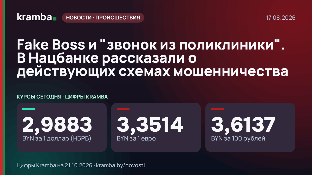 Инфографика Kramba: Fake Boss и "звонок из поликлиники". В Нацбанке рассказали о действующих схемах…