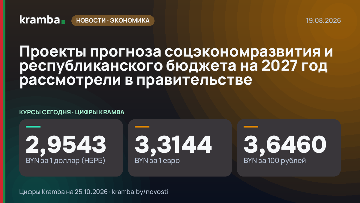 Инфографика Kramba: Проекты прогноза соцэкономразвития и республиканского бюджета на 2027 год рассмотрели в…