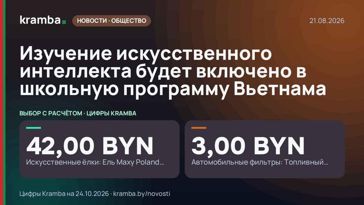 Инфографика Kramba: Изучение искусственного интеллекта будет включено в школьную программу Вьетнама