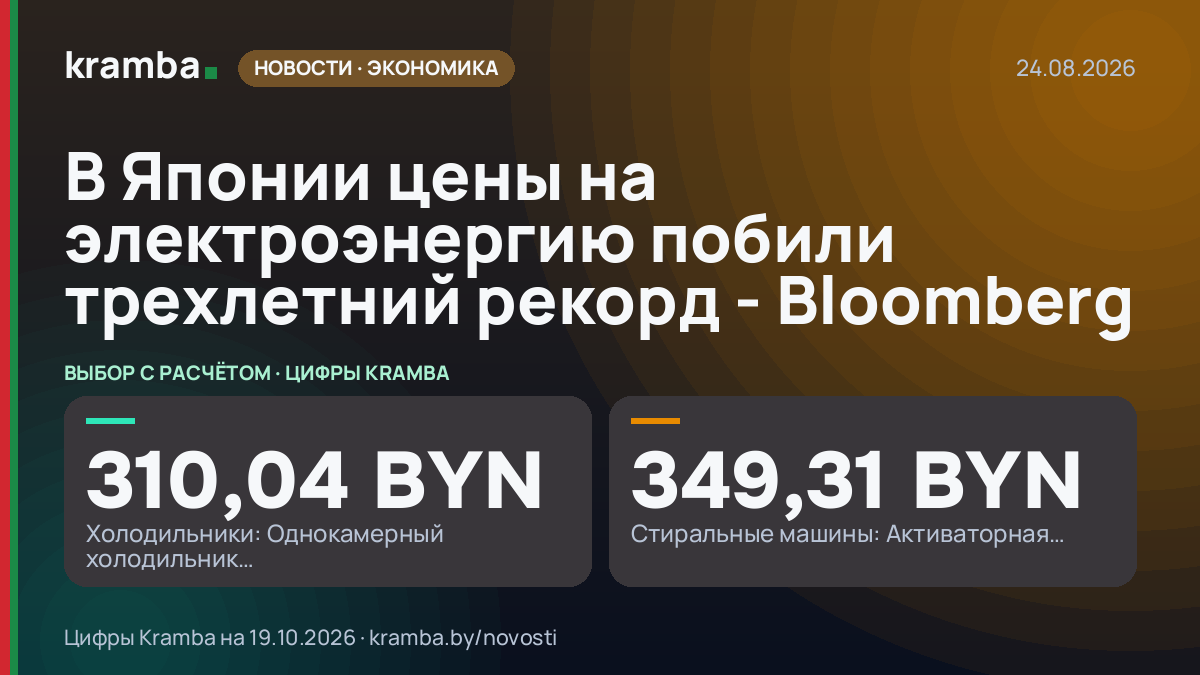 Инфографика Kramba: В Японии цены на электроэнергию побили трехлетний рекорд - Bloomberg
