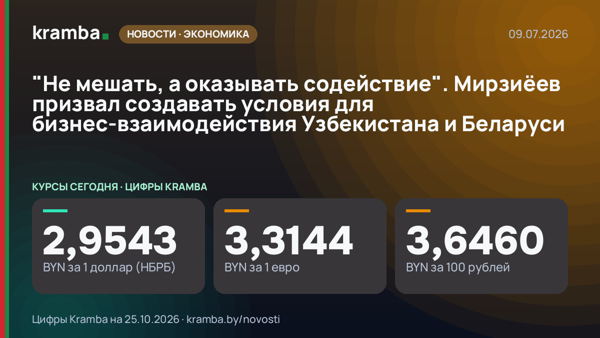 Инфографика Kramba: "Не мешать, а оказывать содействие". Мирзиёев призвал создавать условия для…