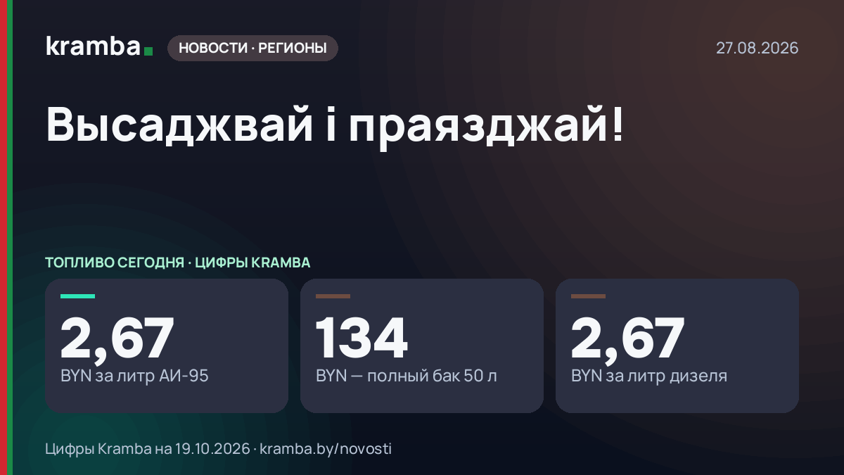 Инфографика Kramba: Высаджвай i праязджай!