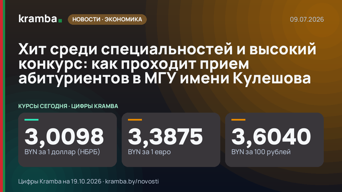 Инфографика Kramba: Хит среди специальностей и высокий конкурс: как проходит прием абитуриентов в МГУ имени…