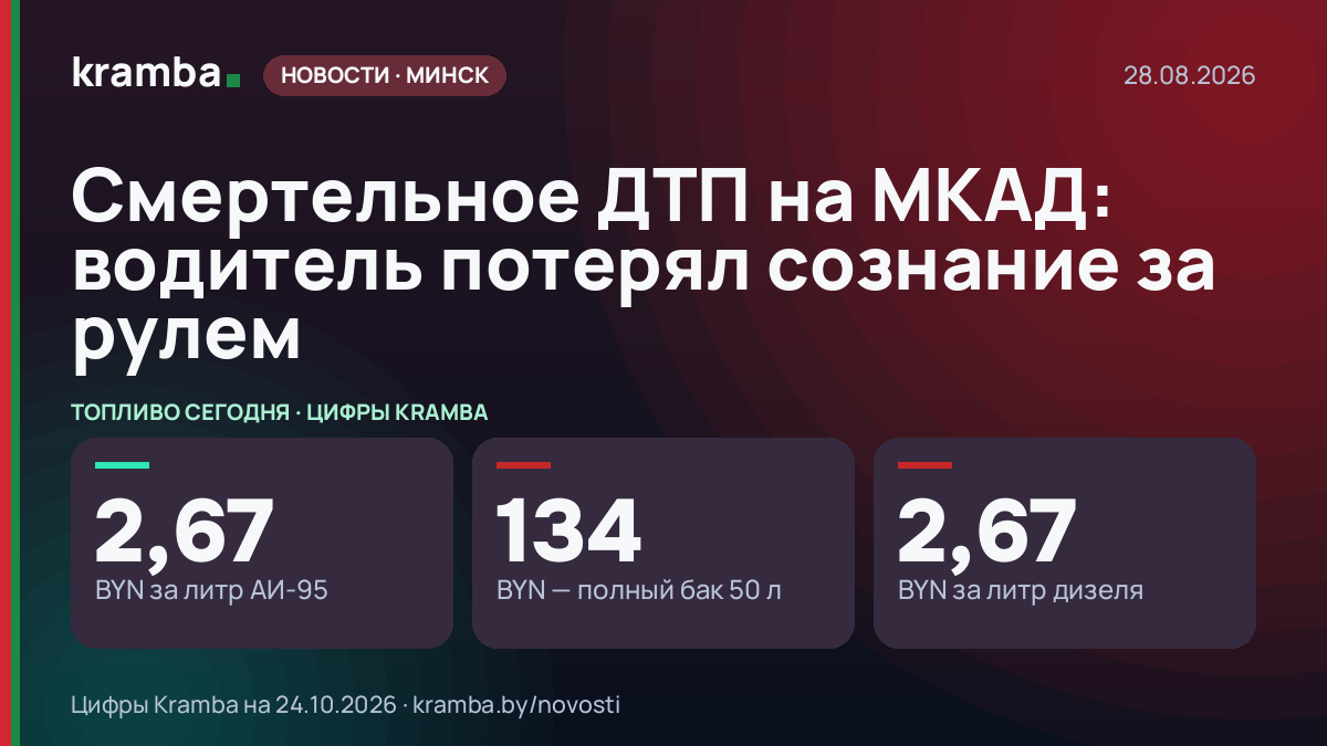 Инфографика Kramba: Смертельное ДТП на МКАД: водитель потерял сознание за рулем