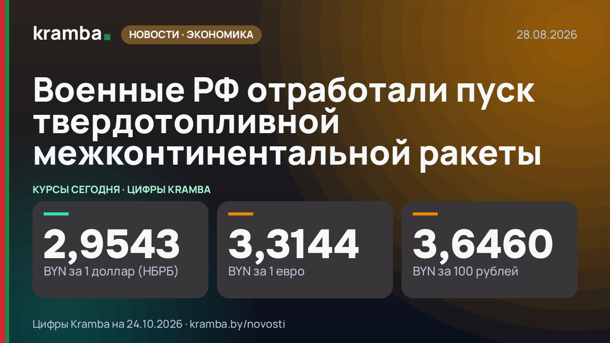 Инфографика Kramba: Военные РФ отработали пуск твердотопливной межконтинентальной ракеты