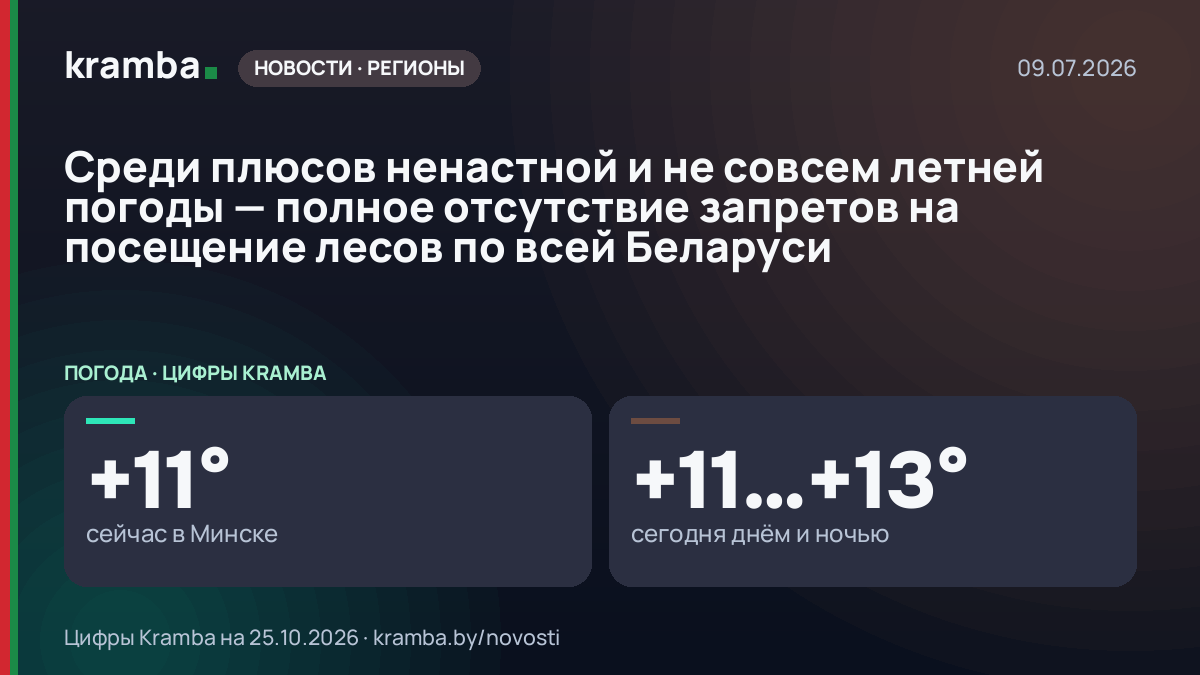 Инфографика Kramba: Среди плюсов ненастной и не совсем летней погоды — полное отсутствие запретов на…