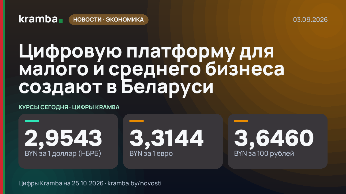 Инфографика Kramba: Цифровую платформу для малого и среднего бизнеса создают в Беларуси