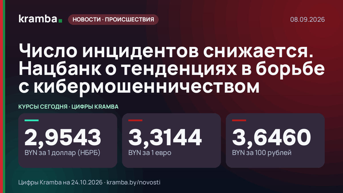 Инфографика Kramba: Число инцидентов снижается. Нацбанк о тенденциях в борьбе с кибермошенничеством