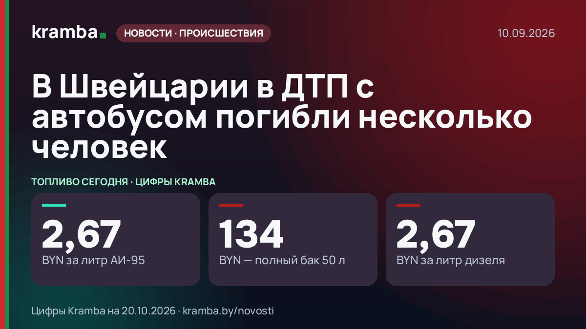 Инфографика Kramba: В Швейцарии в ДТП с автобусом погибли несколько человек