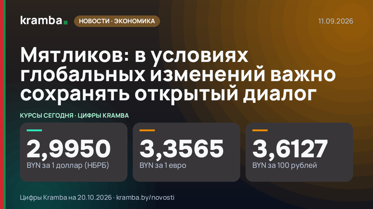 Инфографика Kramba: Мятликов: в условиях глобальных изменений важно сохранять открытый диалог
