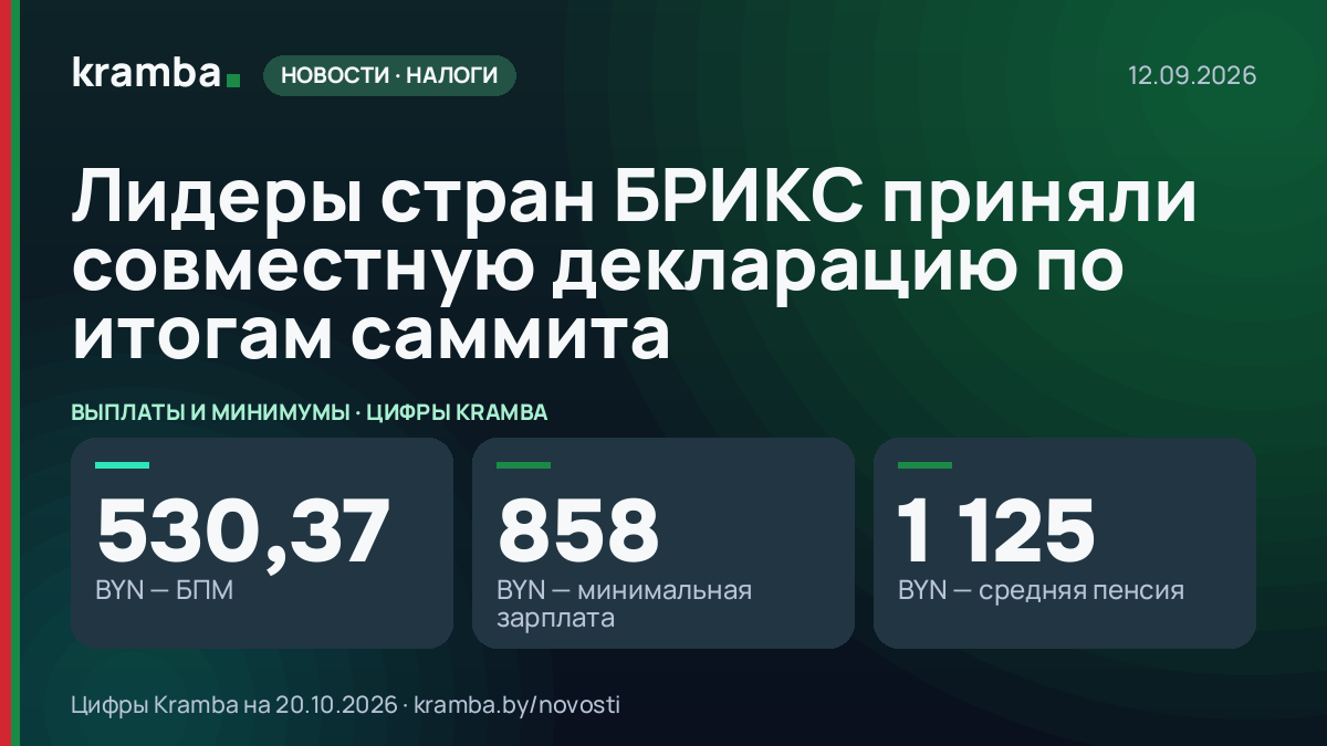 Инфографика Kramba: Лидеры стран БРИКС приняли совместную декларацию по итогам саммита