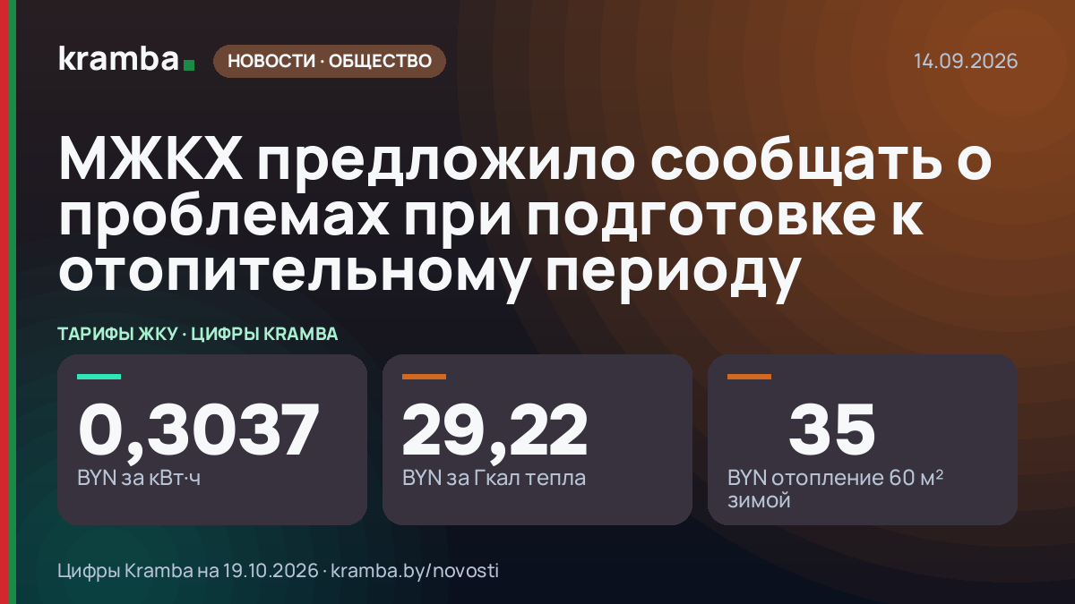 Инфографика Kramba: МЖКХ предложило сообщать о проблемах при подготовке к отопительному периоду