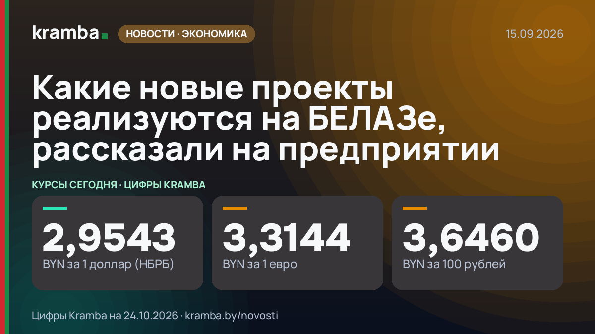 Инфографика Kramba: Какие новые проекты реализуются на БЕЛАЗе, рассказали на предприятии