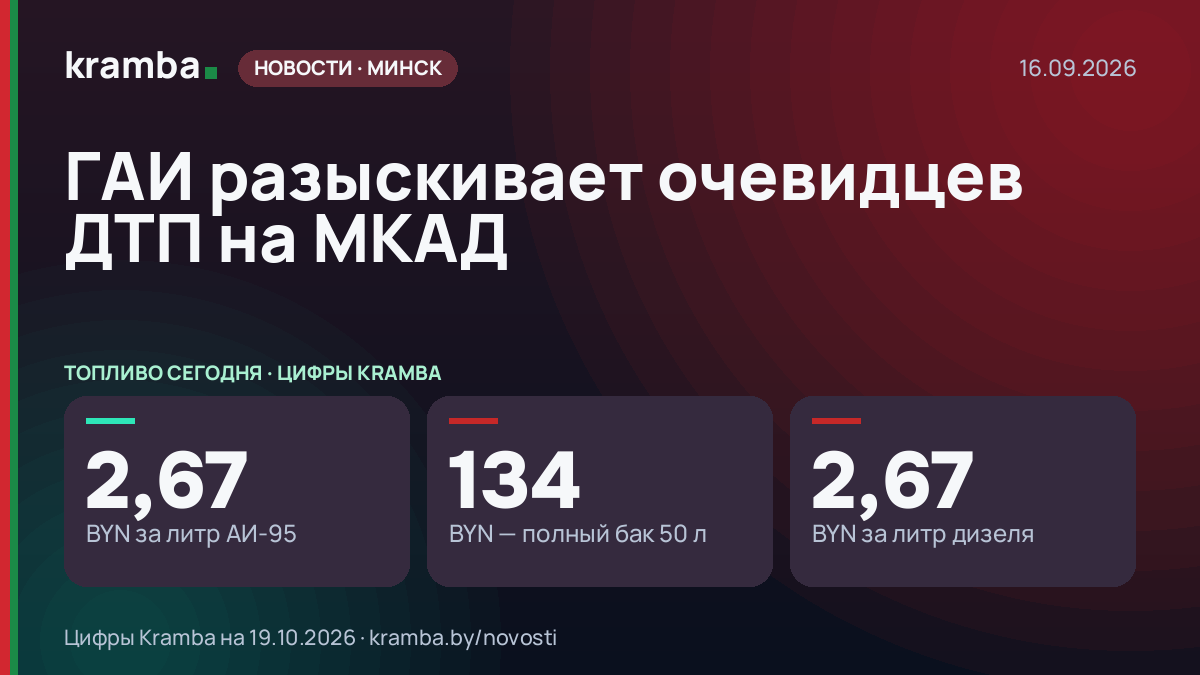 Инфографика Kramba: ГАИ разыскивает очевидцев ДТП на МКАД