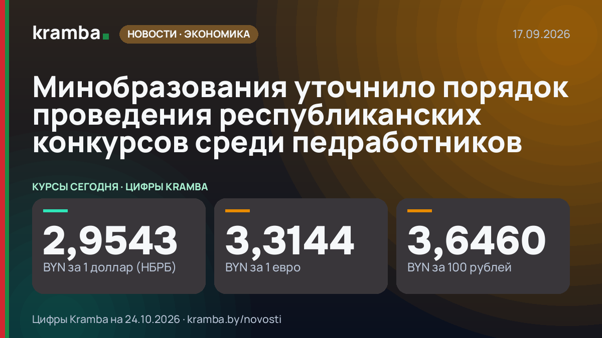 Инфографика Kramba: Минобразования уточнило порядок проведения республиканских конкурсов среди педработников