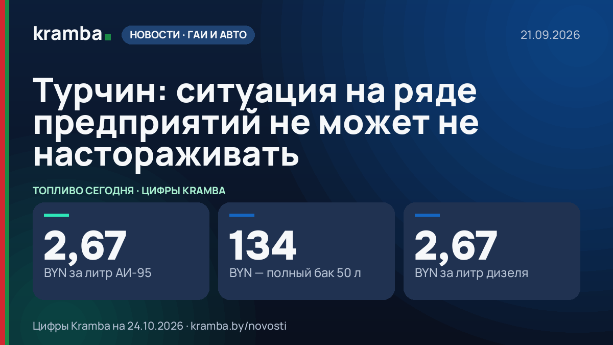 Инфографика Kramba: Турчин: ситуация на ряде предприятий не может не настораживать
