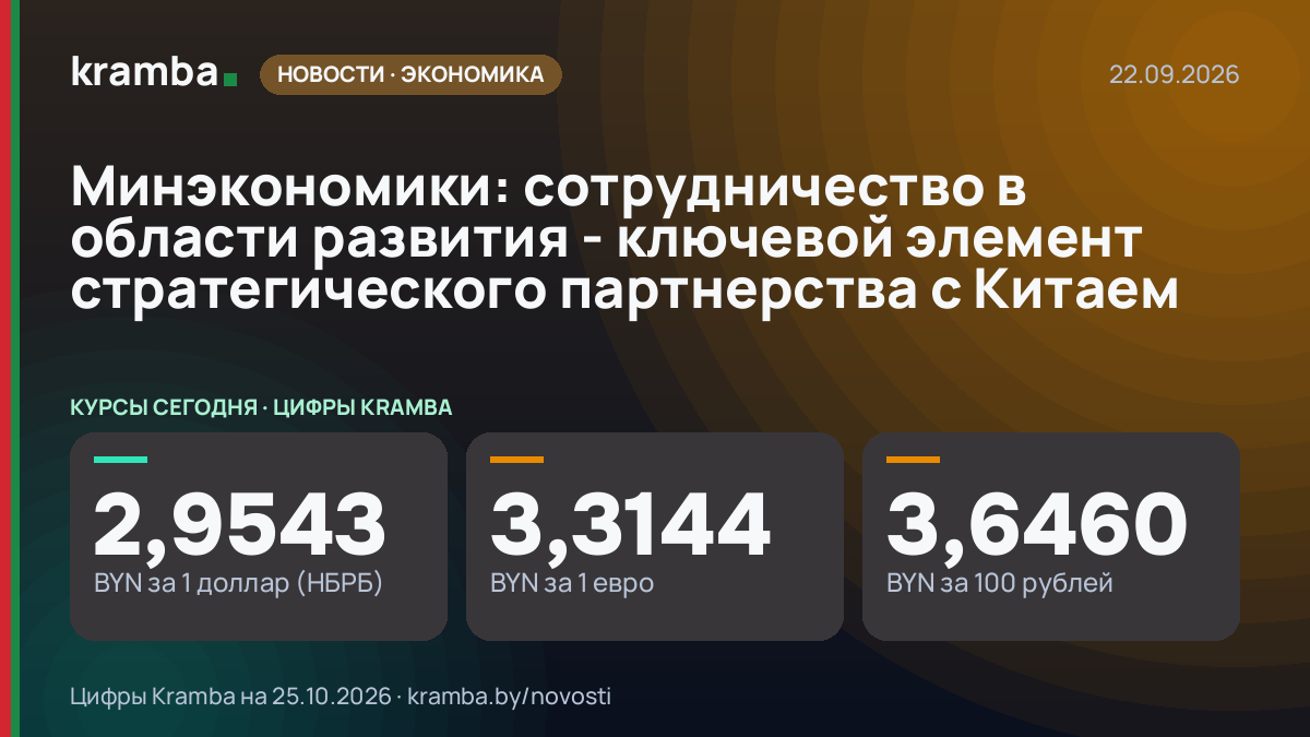 Инфографика Kramba: Минэкономики: сотрудничество в области развития - ключевой элемент стратегического…