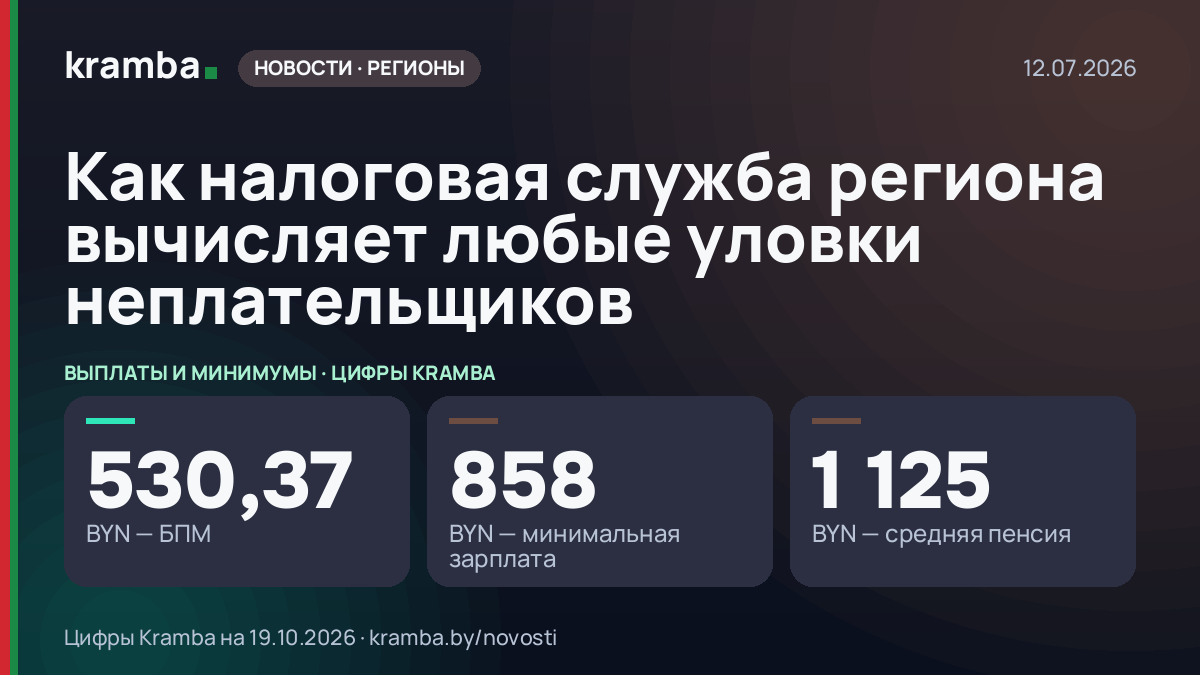 Инфографика Kramba: Как налоговая служба региона вычисляет любые уловки неплательщиков