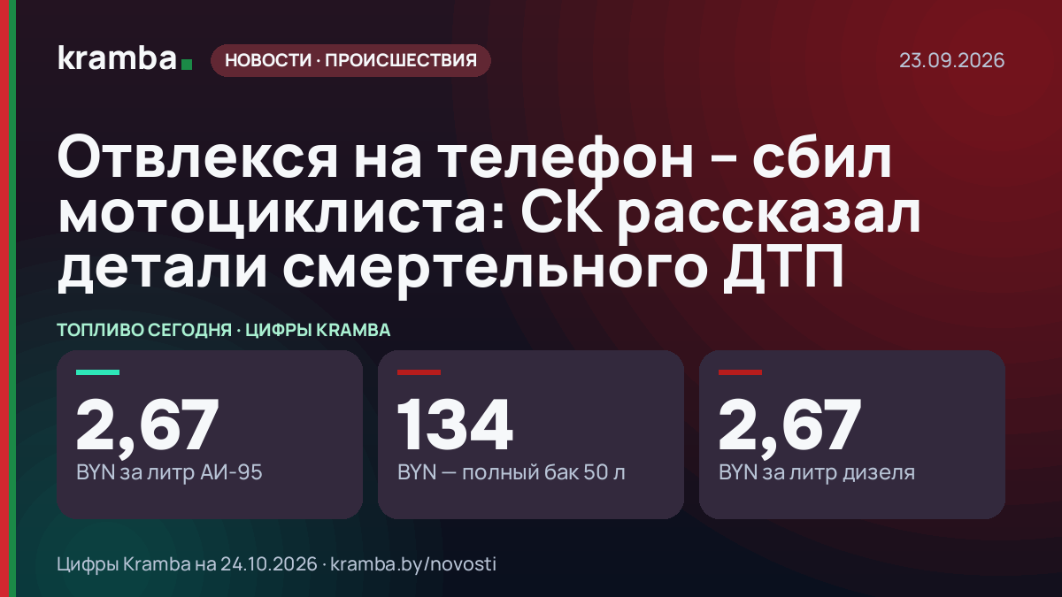 Инфографика Kramba: Отвлекся на телефон – сбил мотоциклиста: СК рассказал детали смертельного ДТП