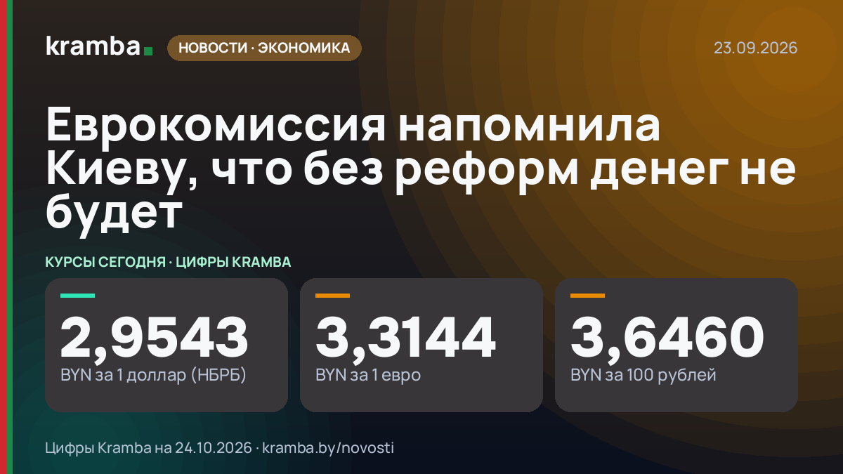 Инфографика Kramba: Еврокомиссия напомнила Киеву, что без реформ денег не будет
