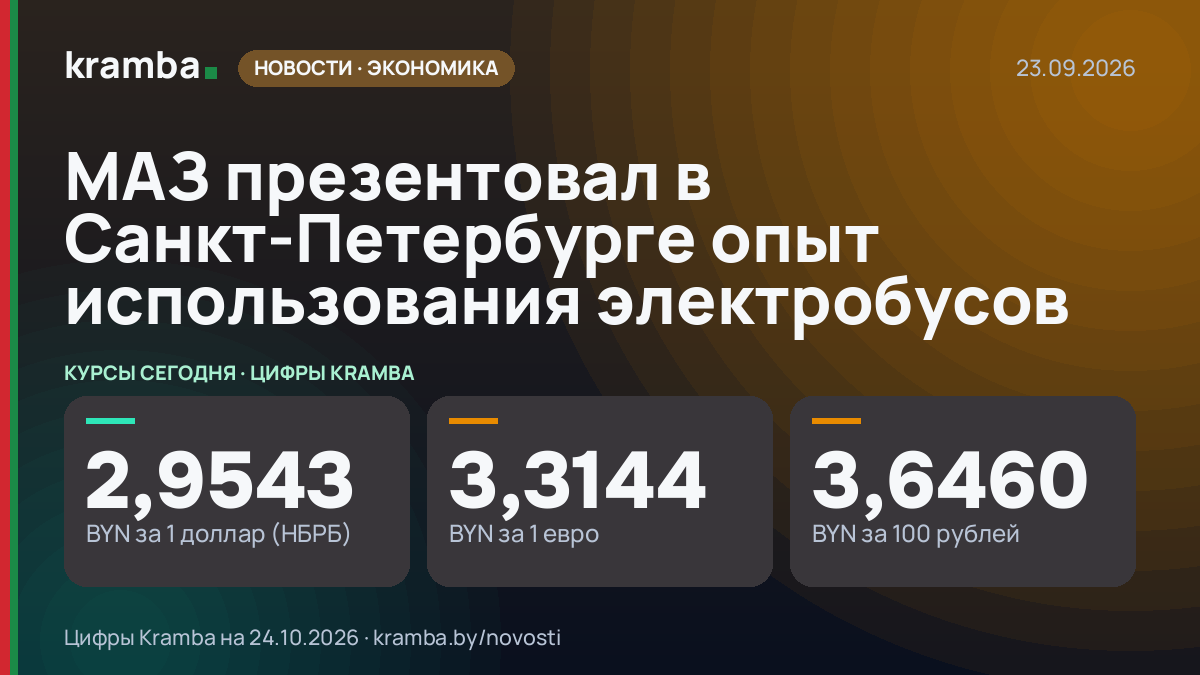Инфографика Kramba: МАЗ презентовал в Санкт-Петербурге опыт использования электробусов