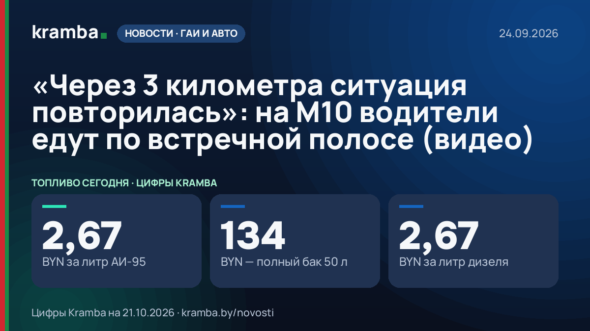 Инфографика Kramba: «Через 3 километра ситуация повторилась»: на М10 водители едут по встречной полосе (видео)