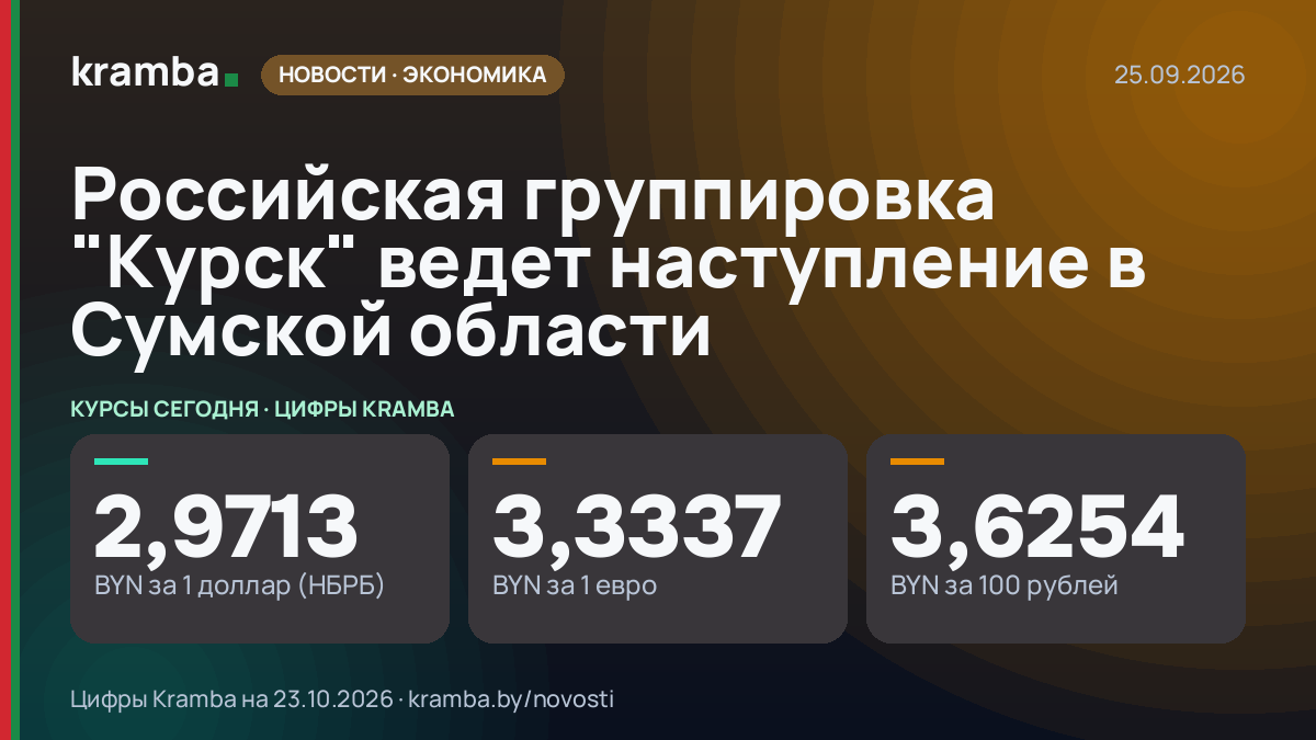 Инфографика Kramba: Российская группировка "Курск" ведет наступление в Сумской области