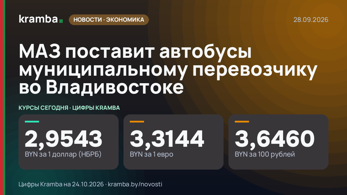 Инфографика Kramba: МАЗ поставит автобусы муниципальному перевозчику во Владивостоке