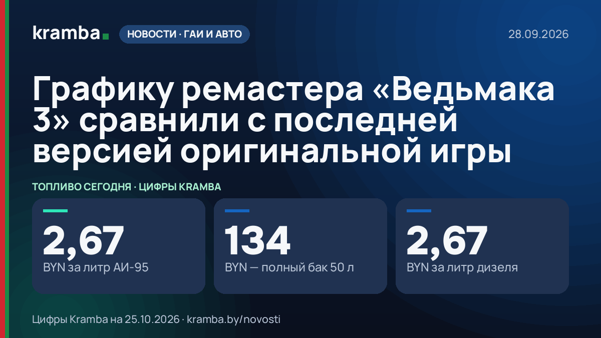Инфографика Kramba: Графику ремастера «Ведьмака 3» сравнили с последней версией оригинальной игры