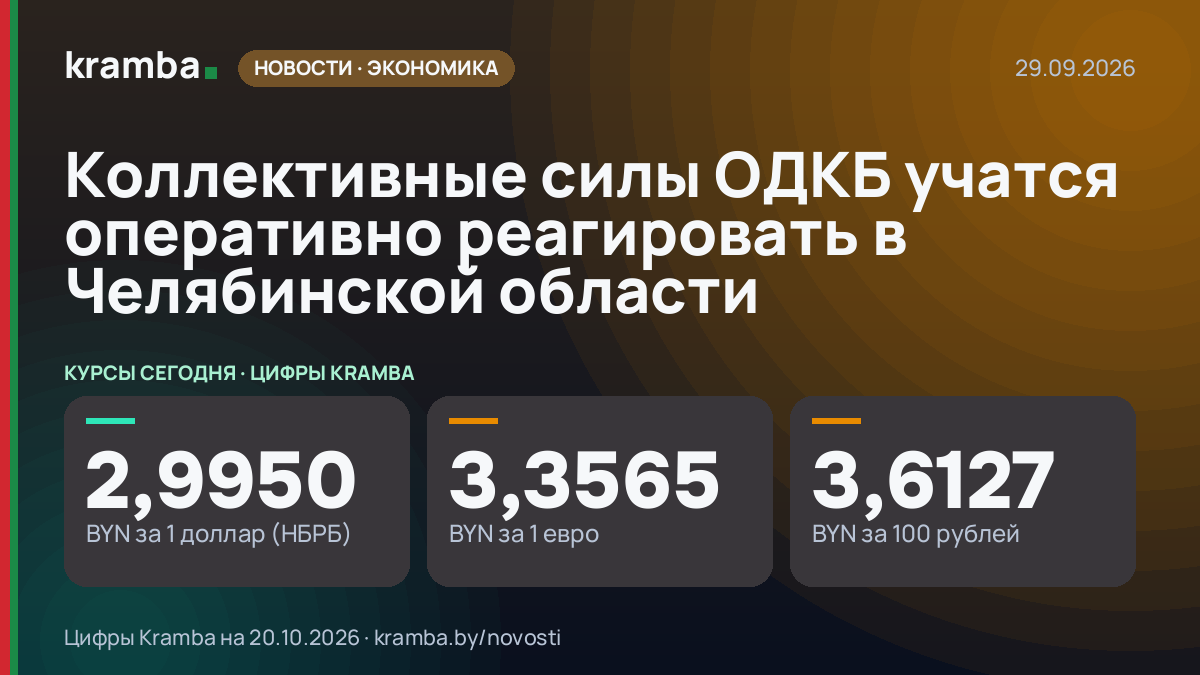 Инфографика Kramba: Коллективные силы ОДКБ учатся оперативно реагировать в Челябинской области