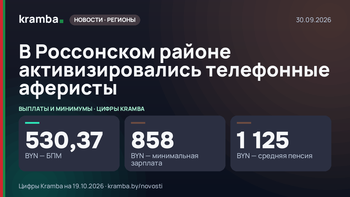 Инфографика Kramba: В Россонском районе активизировались телефонные аферисты