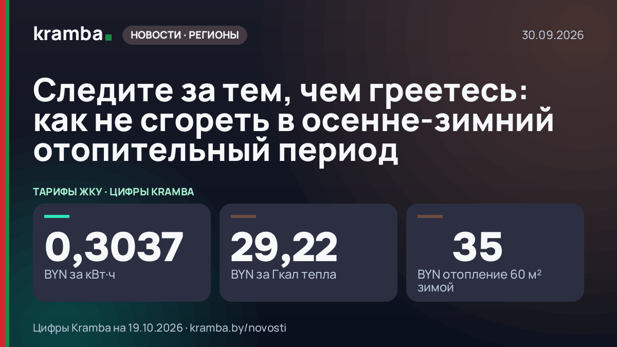 Инфографика Kramba: Следите за тем, чем греетесь: как не сгореть в осенне-зимний отопительный период