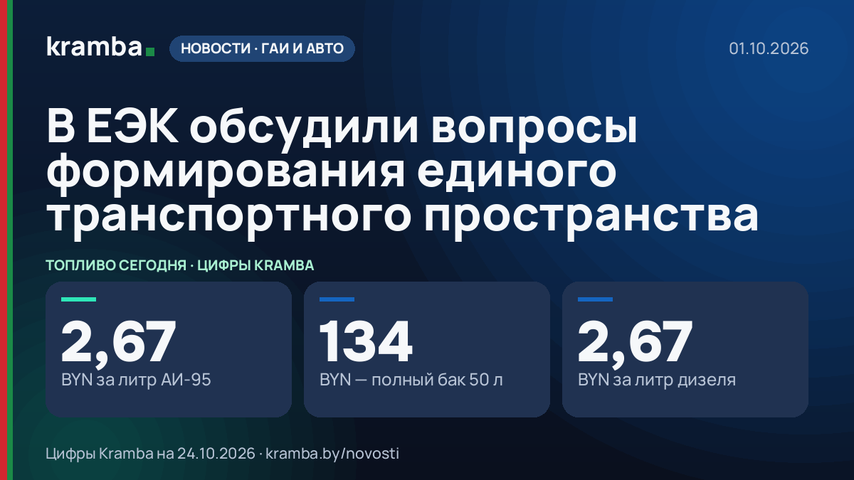 Инфографика Kramba: В ЕЭК обсудили вопросы формирования единого транспортного пространства