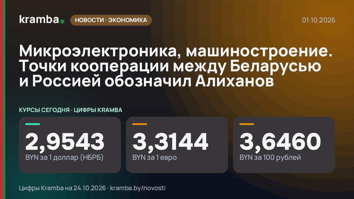 Инфографика Kramba: Микроэлектроника, машиностроение. Точки кооперации между Беларусью и Россией обозначил…