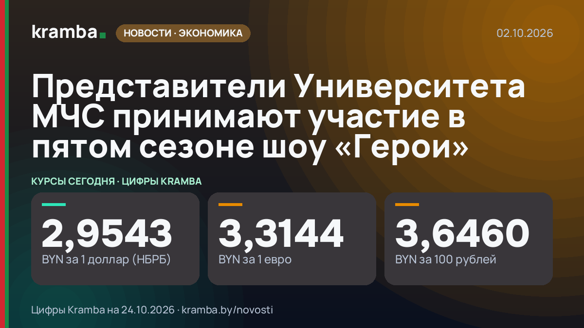 Инфографика Kramba: Представители Университета МЧС принимают участие в пятом сезоне шоу «Герои»