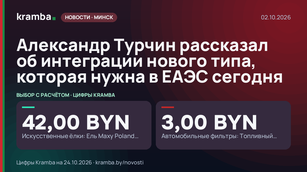 Инфографика Kramba: Александр Турчин рассказал об интеграции нового типа, которая нужна в ЕАЭС сегодня