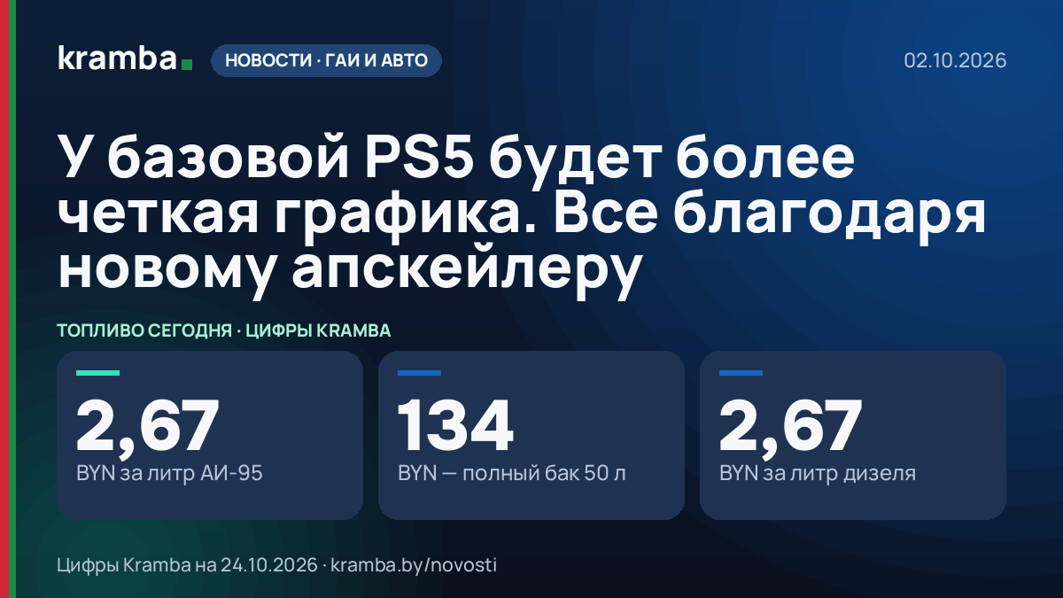Инфографика Kramba: У базовой PS5 будет более четкая графика. Все благодаря новому апскейлеру