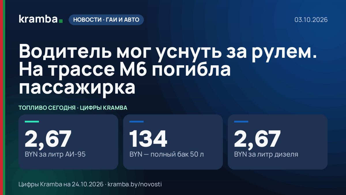 Инфографика Kramba: Водитель мог уснуть за рулем. На трассе М6 погибла пассажирка