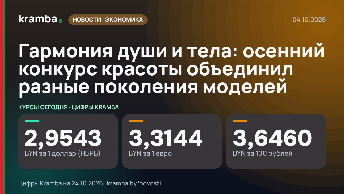 Инфографика Kramba: Гармония души и тела: осенний конкурс красоты объединил разные поколения моделей