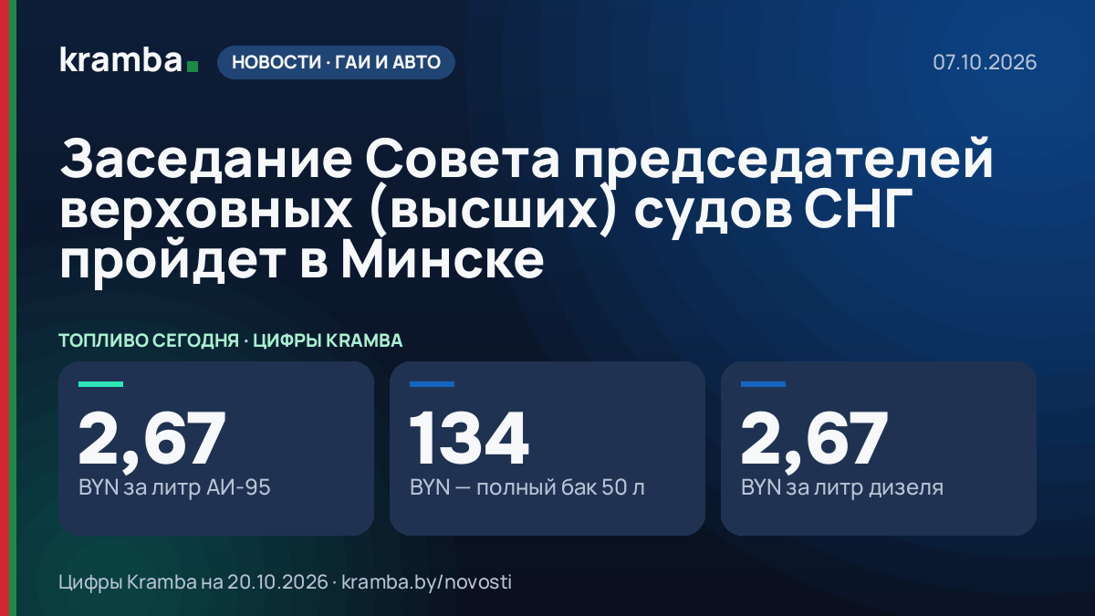 Инфографика Kramba: Заседание Совета председателей верховных (высших) судов СНГ пройдет в Минске