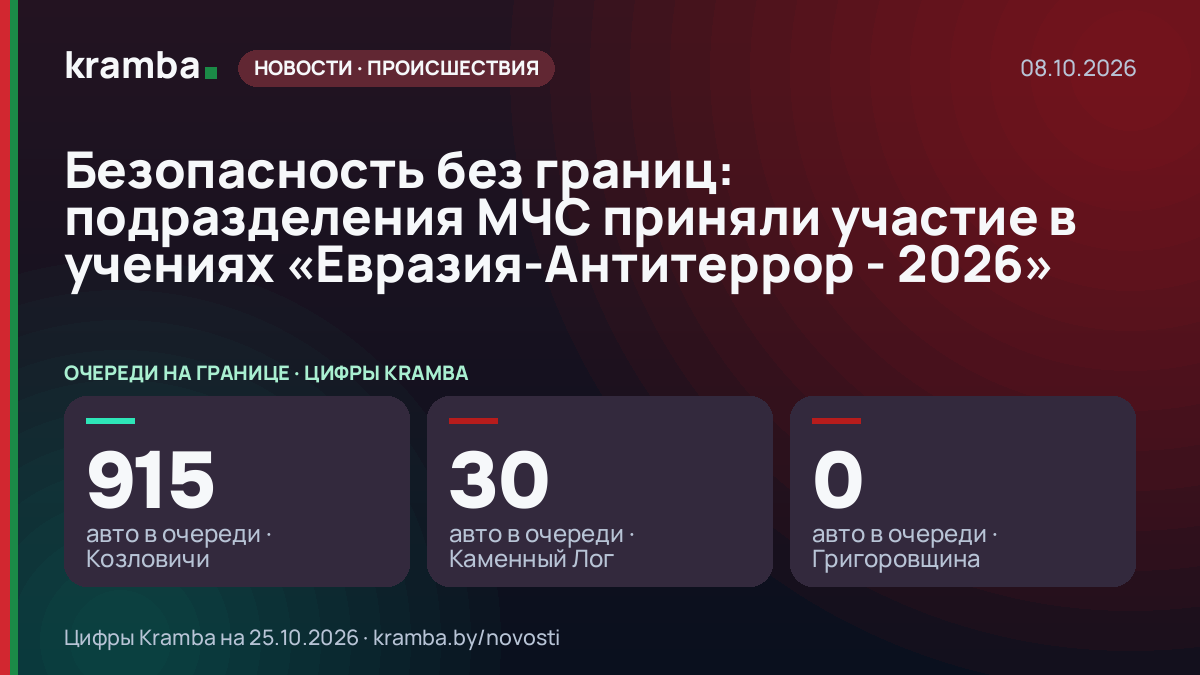 Инфографика Kramba: Безопасность без границ: подразделения МЧС приняли участие в учениях «Евразия-Антитеррор…