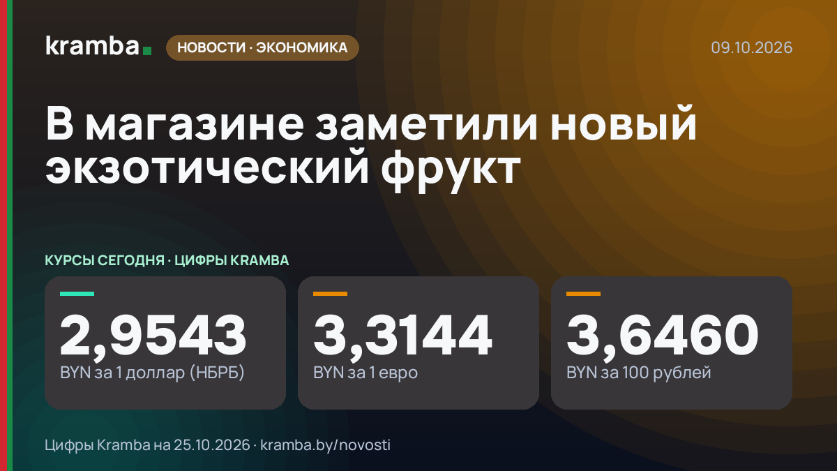 Инфографика Kramba: В магазине заметили новый экзотический фрукт