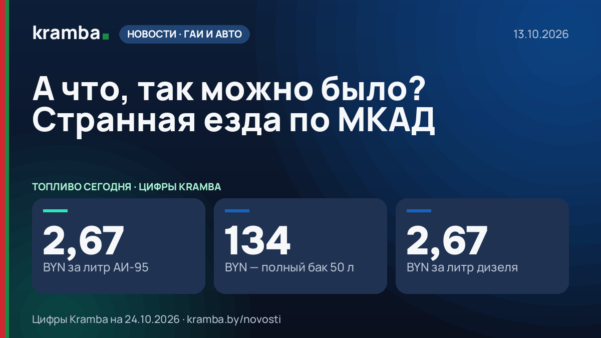 Инфографика Kramba: А что, так можно было? Странная езда по МКАД