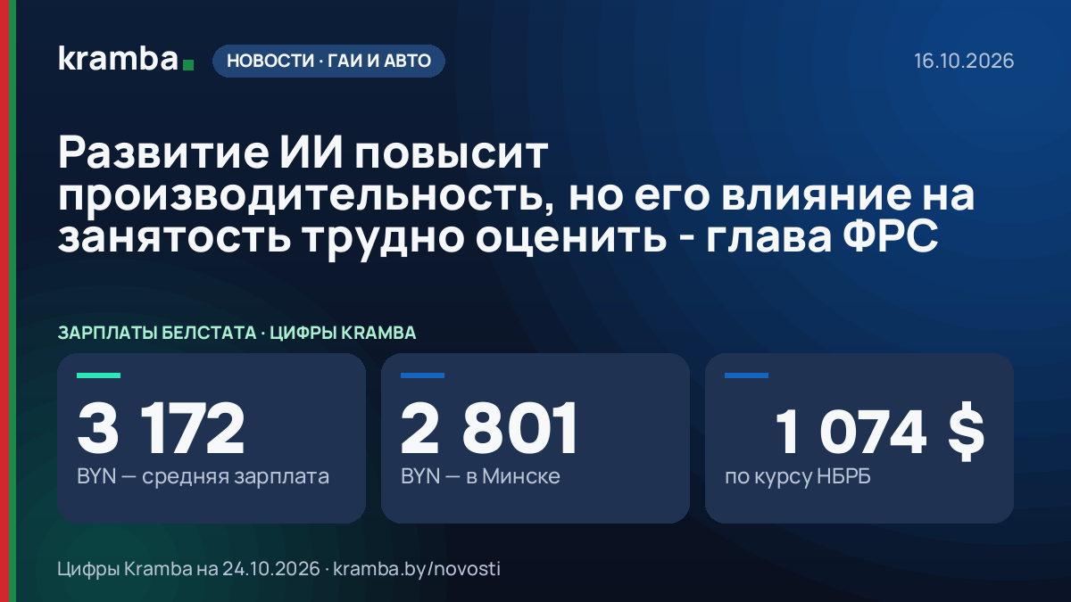 Инфографика Kramba: Развитие ИИ повысит производительность, но его влияние на занятость трудно оценить…