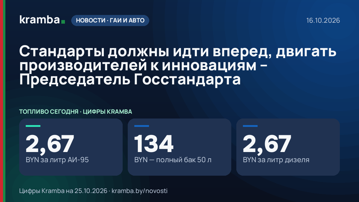 Инфографика Kramba: Стандарты должны идти вперед, двигать производителей к инновациям – Председатель…