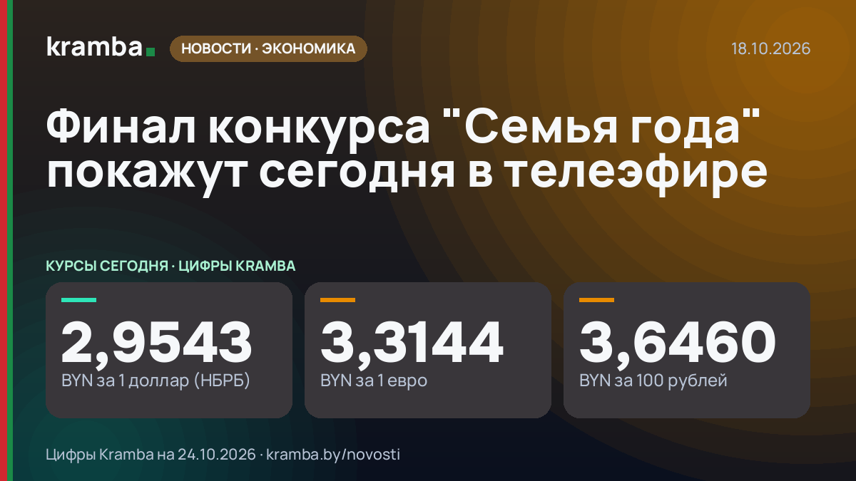 Инфографика Kramba: Финал конкурса "Семья года" покажут сегодня в телеэфире