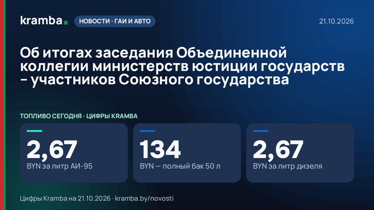 Инфографика Kramba: Об итогах заседания Объединенной коллегии министерств юстиции государств – участников…