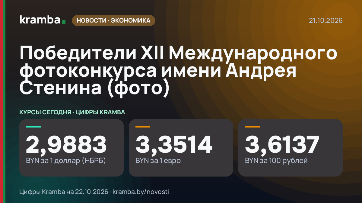 Инфографика Kramba: Победители XII Международного фотоконкурса имени Андрея Стенина (фото)